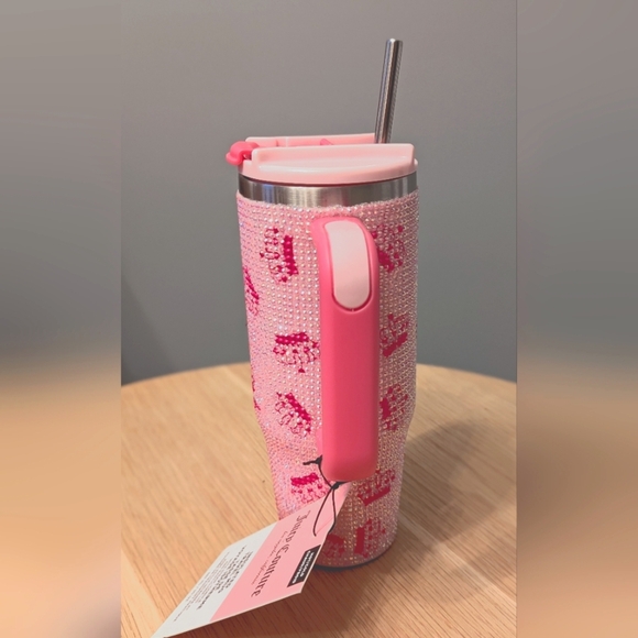 NWT Juicy Couture Glam Sparkly Rhinestone Insulated Hot/Cold Travel Mug/Tumbler - Picture 5 of 13